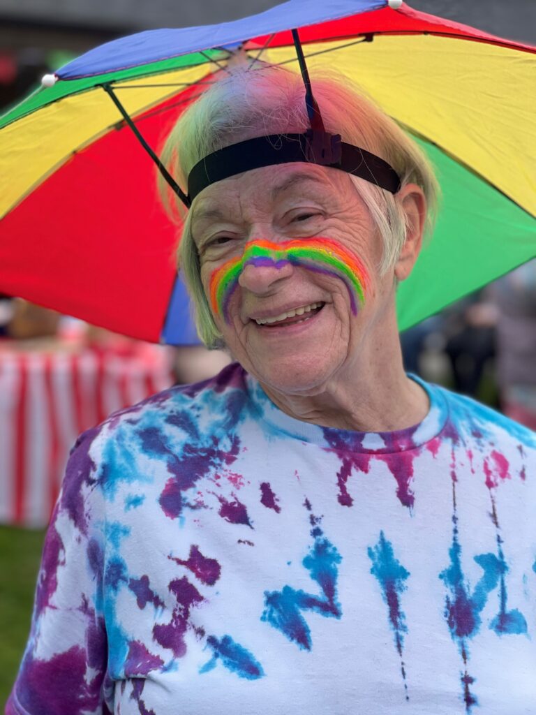 Resident dressed for Pride Normandy Park